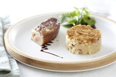 Fois gras poêlé aux pommes