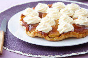 Tarte tatin avec crème chiboust