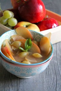 soupe pomme et raisin