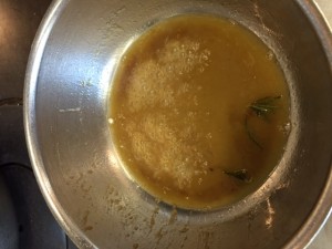 étapes recettes pomme et foie gras